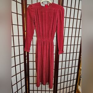 Vintage 100% Silk Dress with Belt